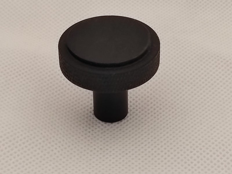 Knob Black Round Large - Cabinet Drawer and Cupboard Door Modern Carousel 1