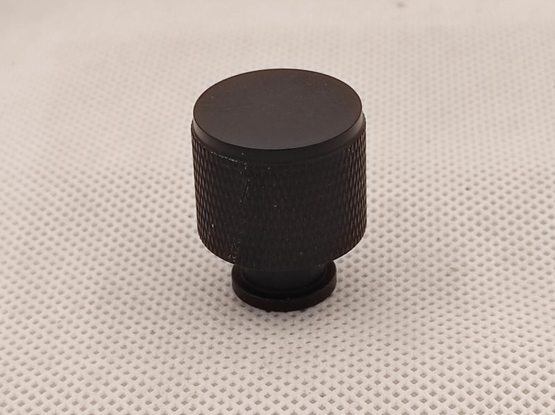 Knob Black Round Small Gripped - Cabinet Drawer and Cupboard Door Modern Carousel 1