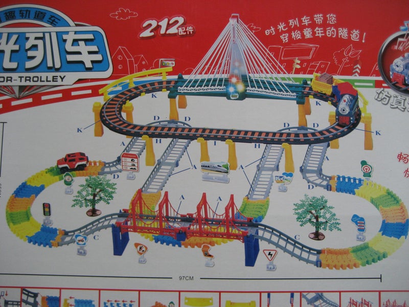 NEW Battery TRAIN & JEEP on TRACKS & FEXI TRAX 212 pieces Carousel 1