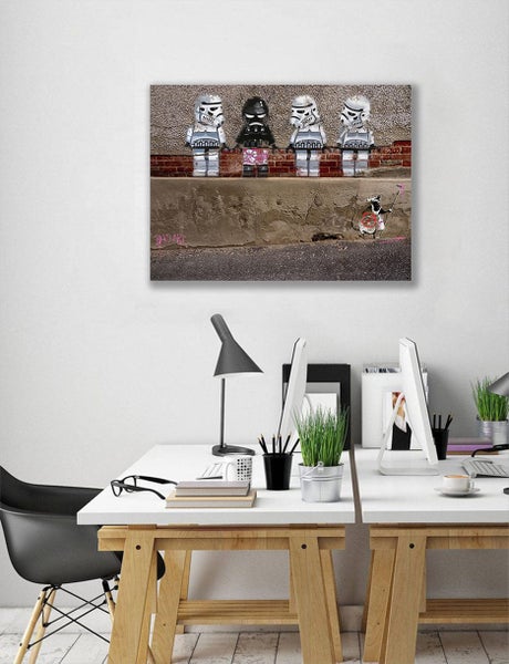 ON SALE 1 Panel FREE SHIPPING Canvas Art Print - Banksy Art Carousel 2