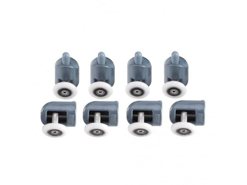 8Pc Shower Door Castors Rolls Shower Door Rollers Sliding Door Roller Guide Carousel 1