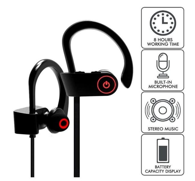 New Wireless Bluetooth Headphones Wireless Sports Earphone-black Carousel 2