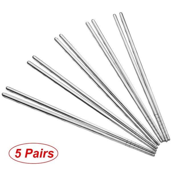 Stainless Steel Chopsticks 5 Pairs Carousel 1