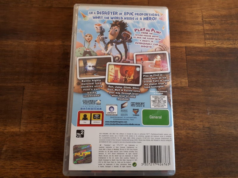 CLOUDY WITH A CHANCE OF MEATBALLS - PSP Carousel 4