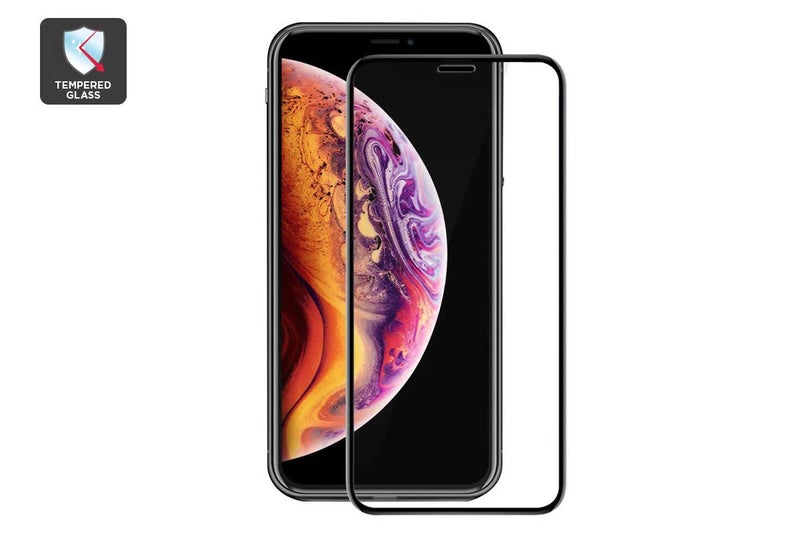 Premium Tempered Glass Screen Protector for IPhone 11 Pro, Black Carousel 1