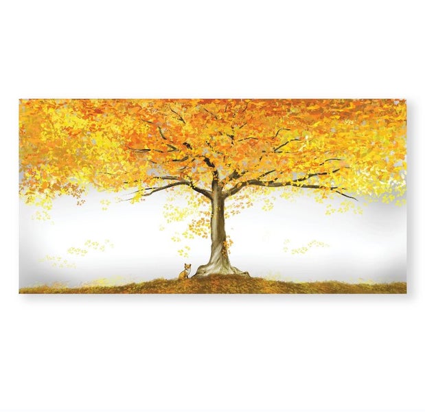 Free Shipping Large 1 Panel Canvas Art Print - Golden Tree Carousel 1