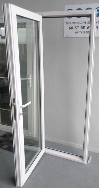 !NEW WHITE ALUMINIUM DOUBLE GLAZED SINGLE DOOR:2000H x 760W Carousel 3