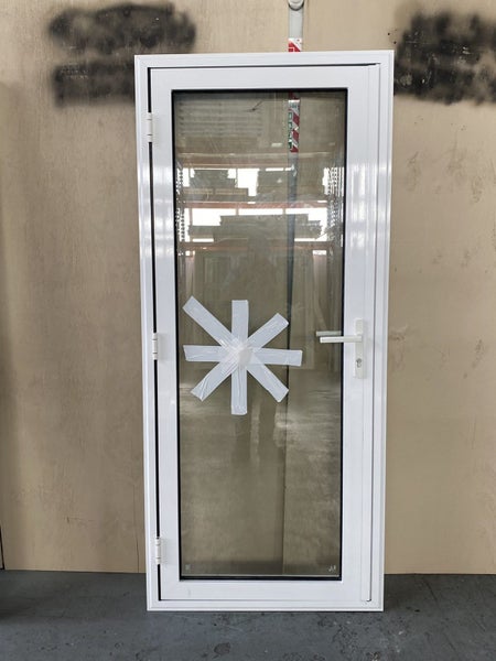 !NEW WHITE ALUMINIUM DOUBLE GLAZED SINGLE DOOR:2000H x 760W Carousel 1