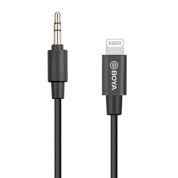 BOYA 3.5mm Male TRS to Male lightning adapter cable (20cm) Carousel 1