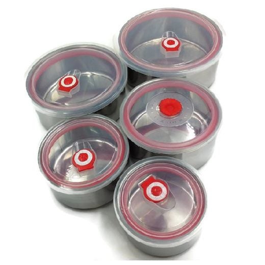 Food Warmer Double Deck Stainless Steel Food Storage Box 5pcs Carousel 2