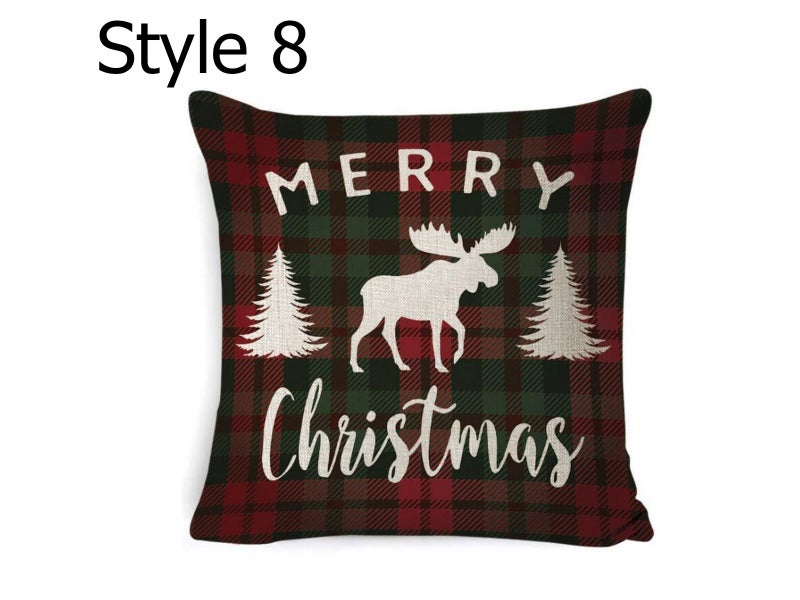 4 X Christmas Printed Pillowcase Cushion Cover Home Decor Style 5 6 7 8 Carousel 5