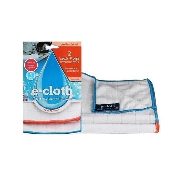 E-Cloth Wash & Wipe Dish Cloths 2-Pack Carousel 1