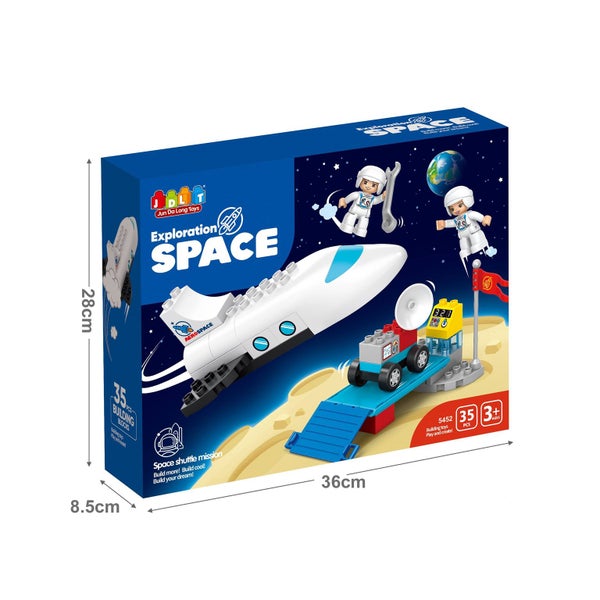 KIDS TOY SPACECRAFT MISSION PRETEND PLAY 35PCS SET Carousel 1