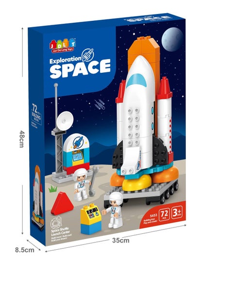 KIDS TOY SPACE SHUTTLE LAUNCH CENTER PLAY SET 72PCS Carousel 1