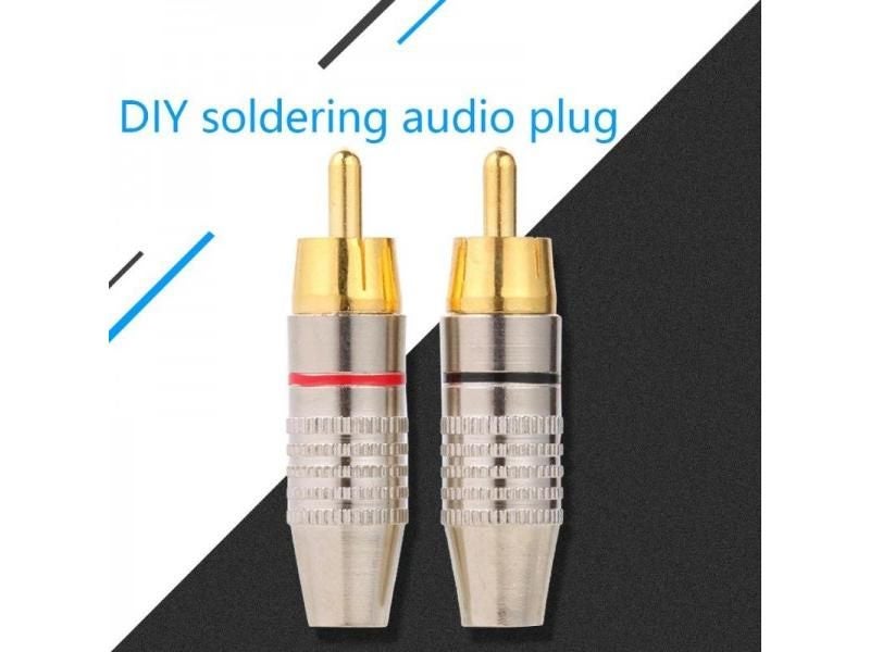10pcs RCA Soldering Connector Audio Video Plug DIY RCA Speaker Adapter Plug Carousel 2
