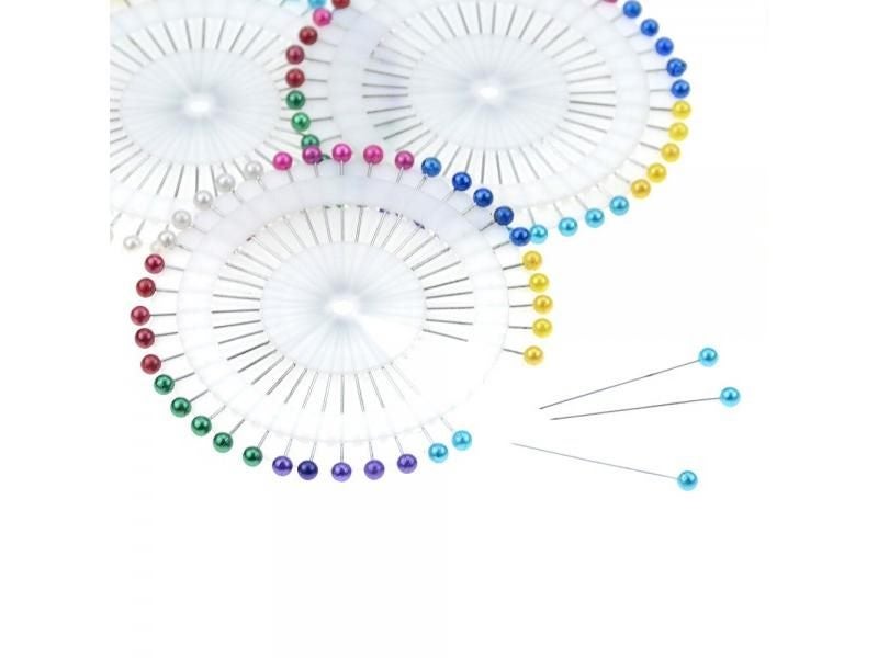 40pcs/Set Colorfu Pearl Light Locating Pins Patchwork Sewing Pins Positioning Carousel 1