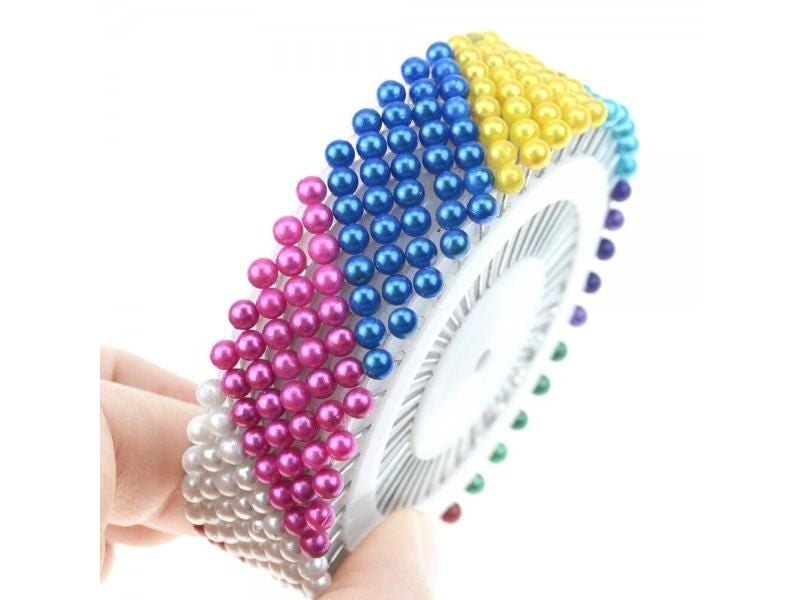 40pcs/Set Colorfu Pearl Light Locating Pins Patchwork Sewing Pins Positioning Carousel 2
