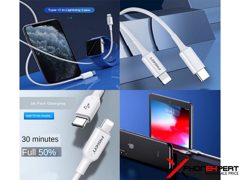 PISEN 3A Type-C to Lightning PD Fast Charge Cable Lead Cord 1000mm Carousel 2