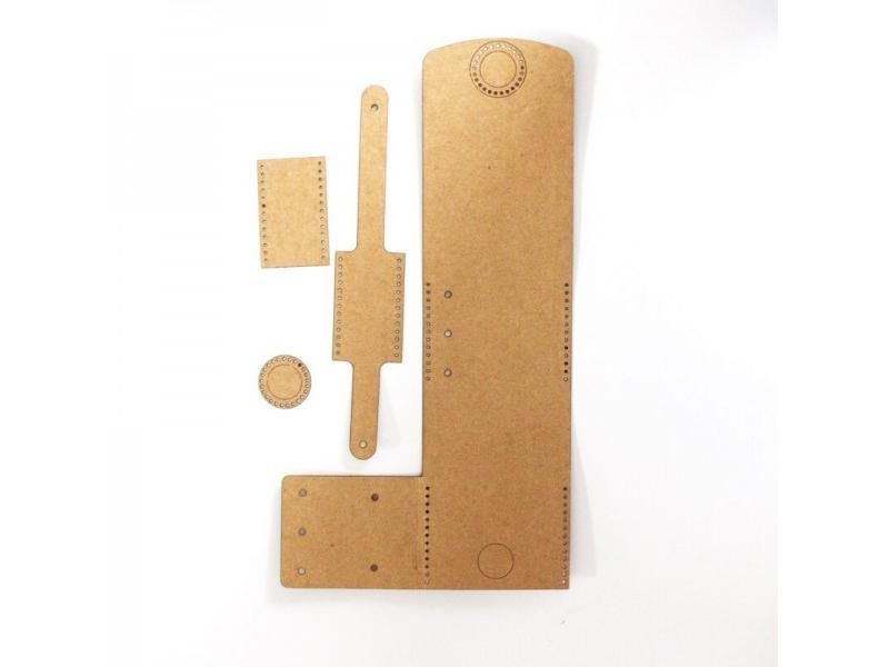 Leather Kraft Sewing Pattern For Men/boy Pocket Holder Stencil 11x10x3cm Carousel 1