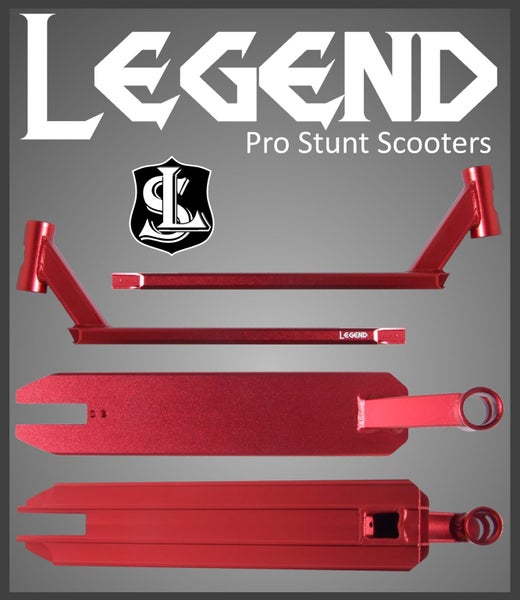 Discounted - Legend VR1 Elite Stunt Scooter Deck - Red Carousel 1