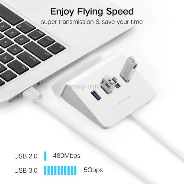 USB 3.0 HUB Converter with Adapter, Cable Length: 0.5m (White) - 1 Carousel 6