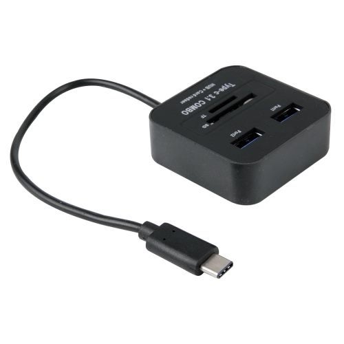 2 in 1 USB 3.1 Type-C COMBO 2 Ports HUB + Micro SD / TF Card Reader(Black) - 1 Carousel 1