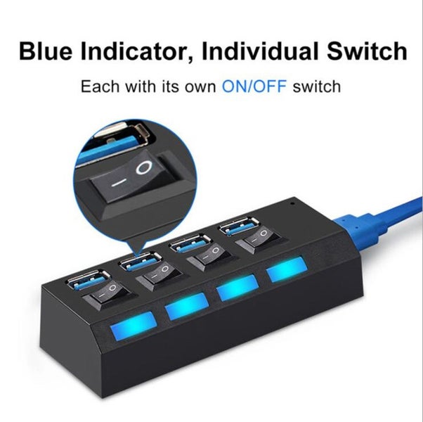 USB 3.0 2.0 HUB USB Multiport Hab PC with Power Adapter for Computer - 5 Carousel 2