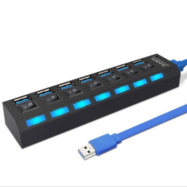 USB 3.0 2.0 HUB USB Multiport Hab PC with Power Adapter for Computer - 5 Carousel 3