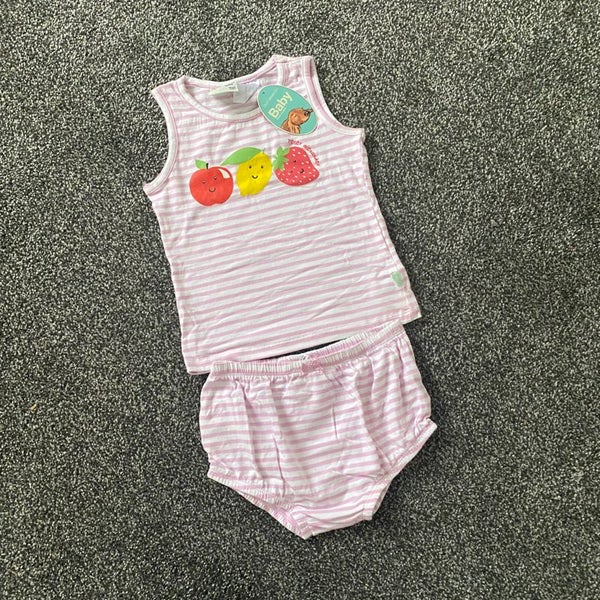 New Peter Alexander super cute strawberry baby matching set 18-24 months Carousel 1