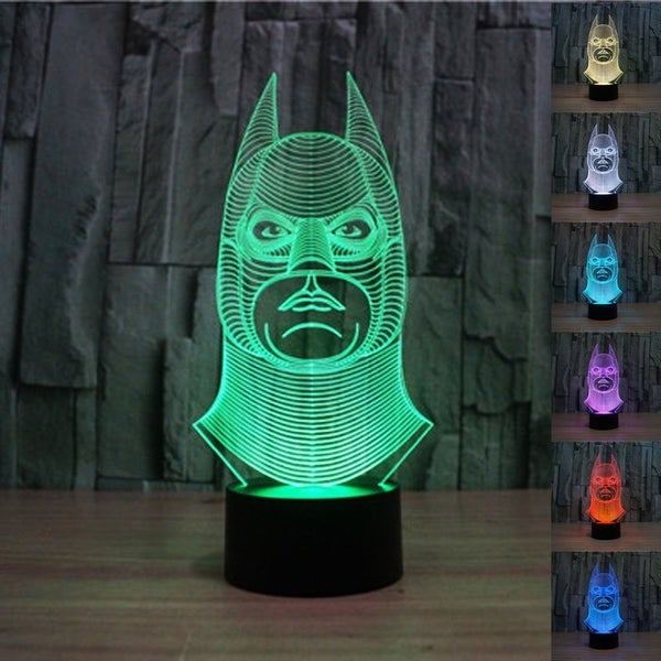 Batman 3D Night Lamp LED Light, Power By USB, 7 Changeable color Carousel 1