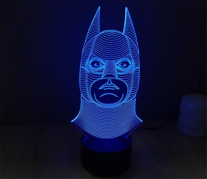 Batman 3D Night Lamp LED Light, Power By USB, 7 Changeable color Carousel 2