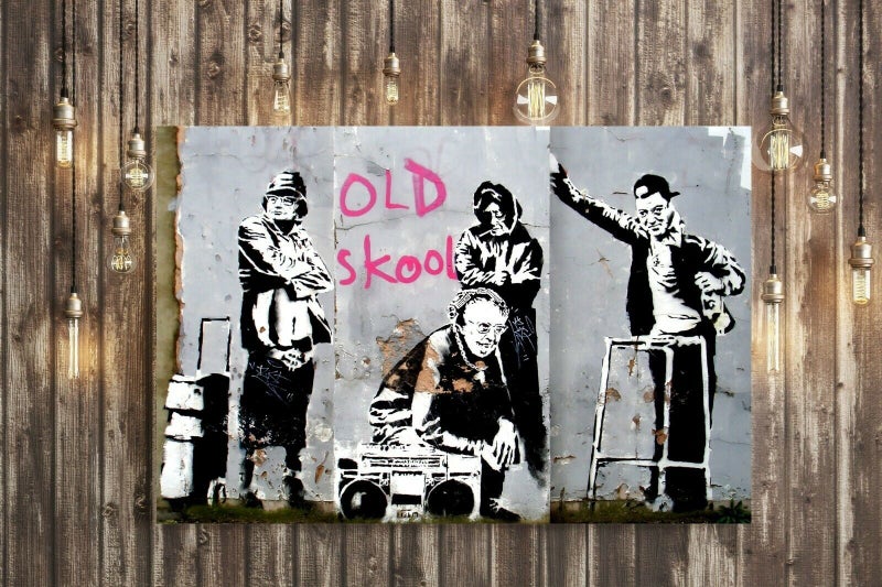 Free Shipping 1 Panel Canvas Art - Banksy - Old Skool Carousel 1