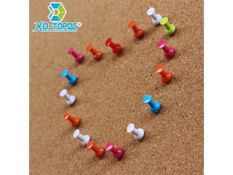 50pcs/lot New Mixing Colors Office Push Pins Colored Map Plastic Pins Carousel 2