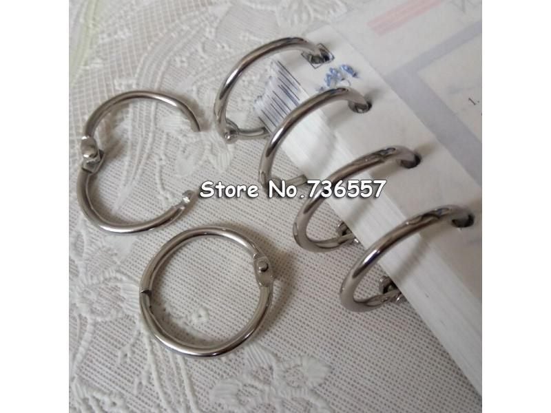 100PCS 25mm Diameter Metal Loose Leaf Ring Binding Rings Carousel 1