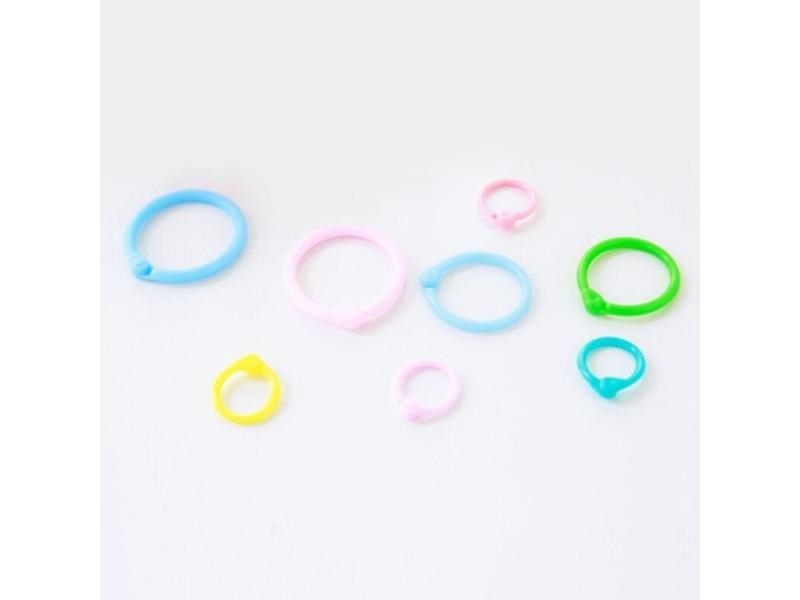 Colorful Transparent Plastic Spiral Binder Clip DIY Pocket Binder Loose-leaf Carousel 2