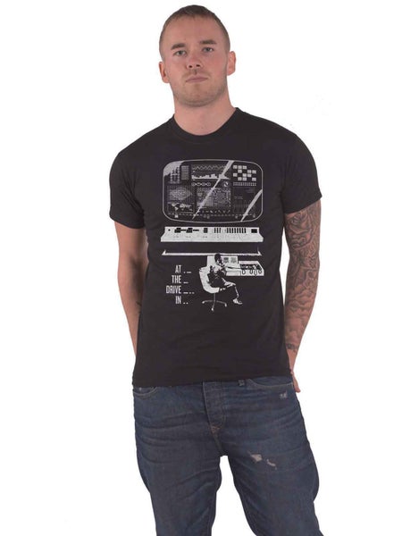 At The Drive In T Shirt Monitor Band Logo new Official Mens Black Carousel 1