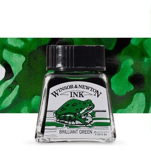 Winsor & Newton Drawing Inks 14ml - Brilliant Green (962) Carousel 1