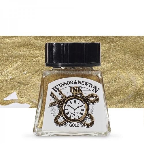 Winsor & Newton Drawing Inks 14ml - Gold (944) 14ml (283) Carousel 1