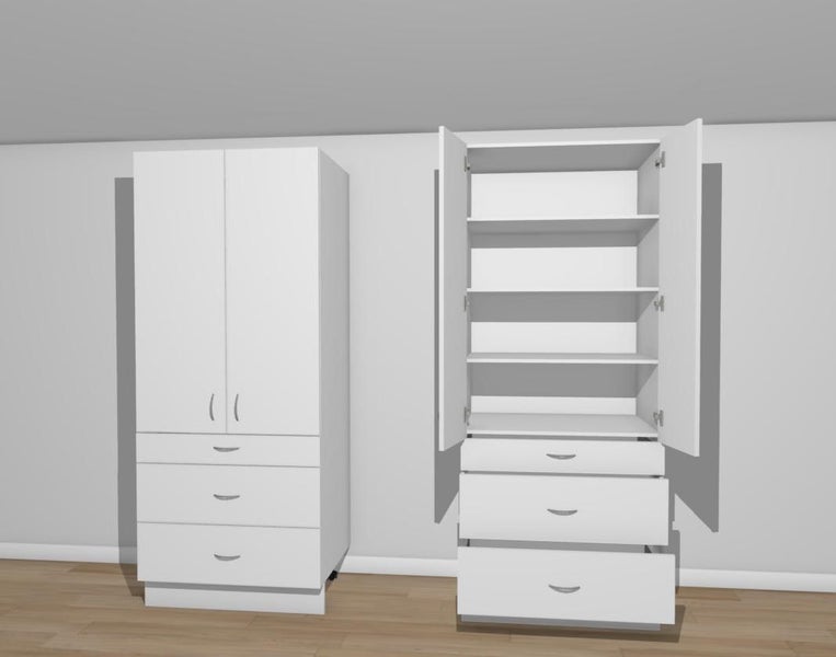 Pantry Unit with 3 Drawer 900mm Wide Carousel 1