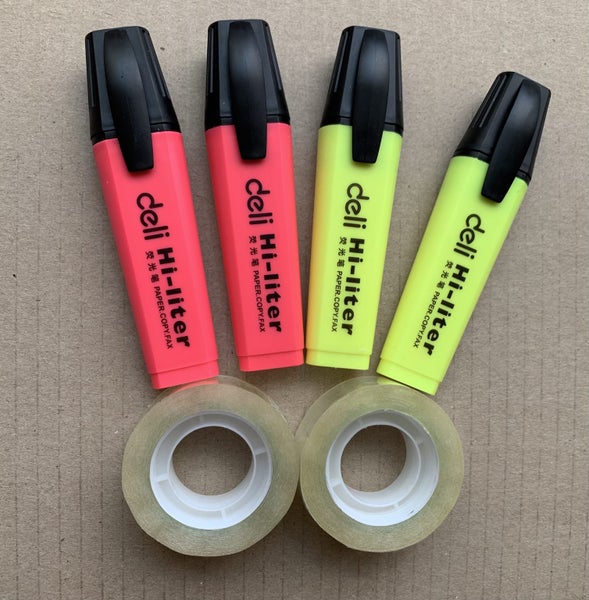 SALE: Highlighters and stationery tape Carousel 1