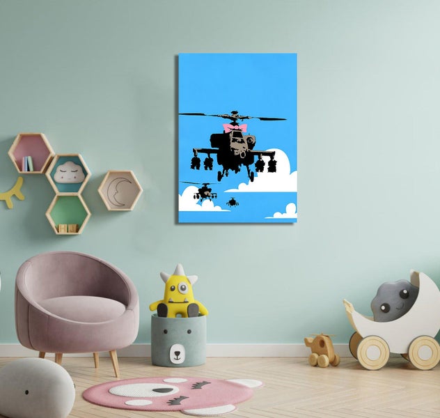 Free Shipping 1 Panel Canvas Pop Art - Banksy Art Carousel 3