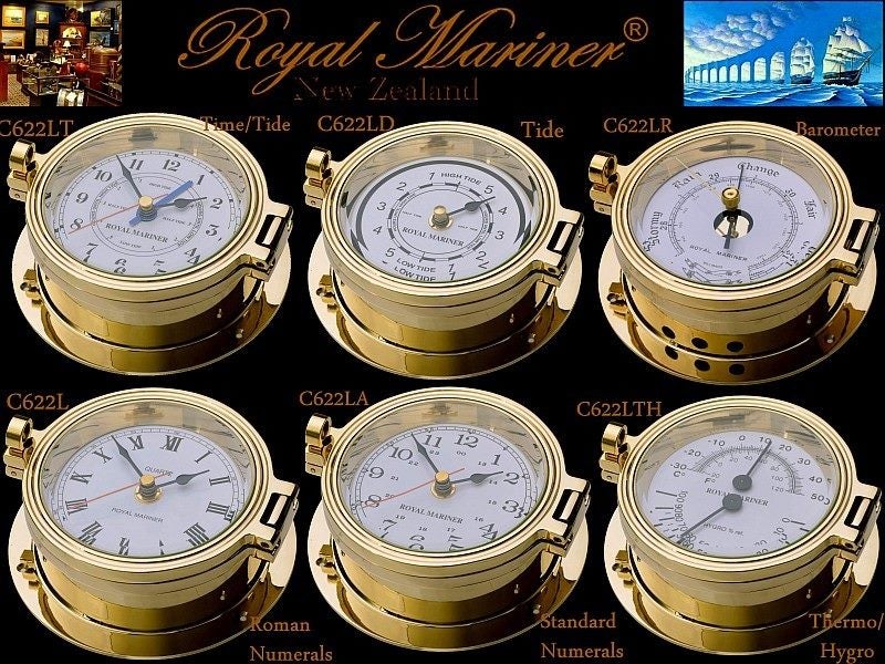 Royal Mariner® 140mm Tide clock + Barometer + Thermo /Hygro Royal Mariner NZ Carousel 7