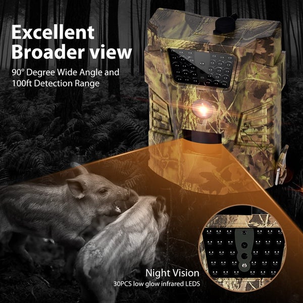 12MP Wildlife Trail Camera Outdoor Waterproof Night View Hunting Camera with IR Carousel 2