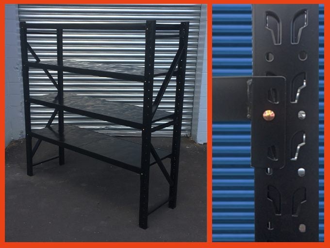 1000KG Black Tough Steel Shelving Racking:2L x 2H x 0.6D Carousel 1