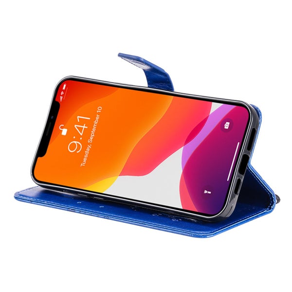 Xiaomi Mi 8 Pro embossed PU leather wallet case butterfly blue Carousel 4