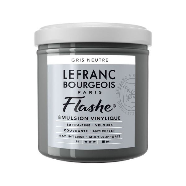 LEFRANC & BOURGEOIS FLASHE ACRYLIC PAINT 125ML - NEUTRAL GREY 258 S1 Carousel 1