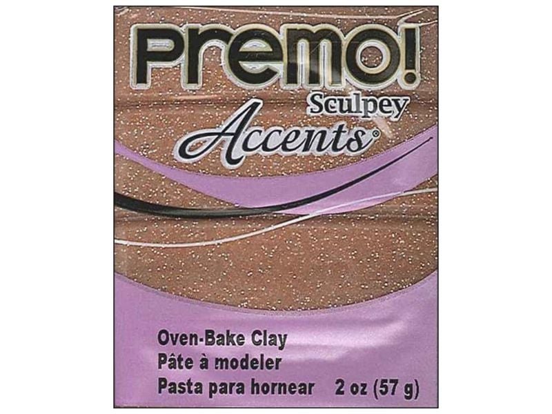 SCULPEY PREMO ACCENT POLYMER CLAY - ROSE GOLD GLITTER 5135 Carousel 1