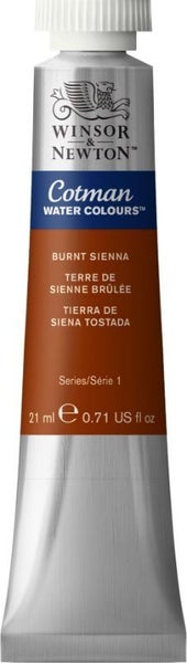 WINSOR & NEWTON COTMAN WATERCOLOUR PAINT 21ML - BURNT SIENNA 074 Carousel 1