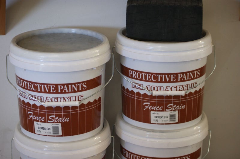 PAINT 10 LTRS PROTECTIVE FENCE STAIN BLACK Carousel 1