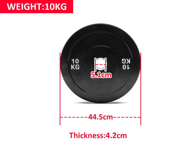 Rubber Bumper Plates 10KG x2 Carousel 2
